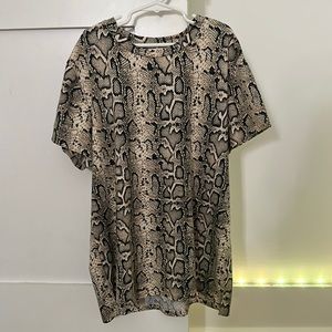 GB girls, snake skin print shirt